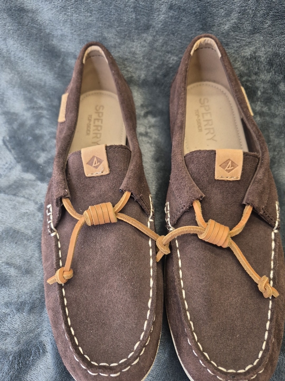 Sperry Boat Shoes, #80368 Suede  Brown , Leather, Womens US Size 9.5W